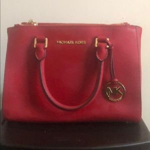 Red Michael Kors Satchel